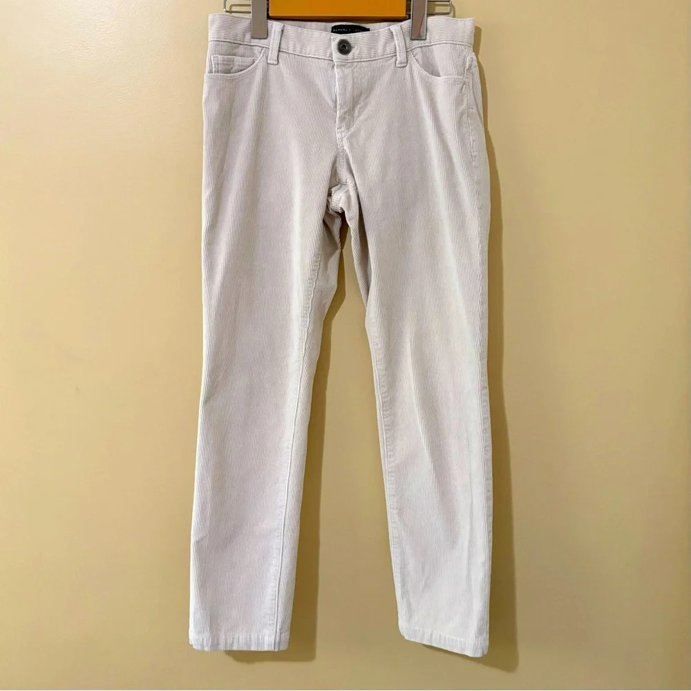 Banana Republic| Ivory Corduroy Straight Leg Pants Sz 25
